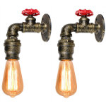 Applique murale vintage industriel lampe murale m�tal luminaire murale steampunk conduites d'eau bronze ...