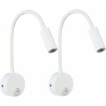 2 pièces blanc lampe de lecture murale 3w, flexible cou réglable applique lampe de bureau en aluminium, ... 2 pièces blanc lampe de lecture murale 3w, flexible cou réglable applique lampe de bureau en aluminium, ...