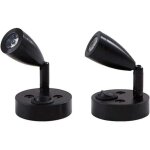 2 pi�ces 12v led spot lampe de lecture murale de chevet interrupteur r�glable camping - car caravane ...