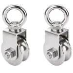 2 pi�ces 48mm poulie avec roulement � billes, poulie de levage charge 500 kg, poulie pour cable en acier ...