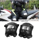 2 pi�ces en acier inoxydable moto motocross atv adultes genouill�res prot�ge - tibia ensemble d'armure ...