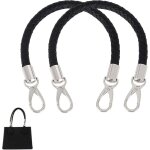 2 pi�ces anse pour sac � main cuir bandouliere sac noire sangle sac bandouliere en m�tal crochets pivotants, ...