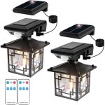 2 pi�ces applique murale solaire vintage ext�rieure, lampe solaire exterieur avec detecteur de mouvement, ...