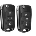 2 pi�ces bo�tier pour cl� de voiture de remplacement compatible avec hyundai i30 i35 i10 i20 ix20 ix35 ...