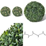 2 pice de boule 35 cm avec guirlande lumineuse solaire 24 led - dcoration de nol - dcoration intrieure ...