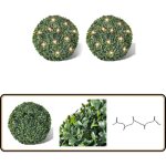 2 pice de boule 35 cm avec guirlande lumineuse solaire 24 led - dcoration de nol - dcoration intrieure ...