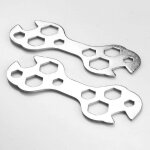 2 pieces cl� multifonction pour v�lo, kit d'outils de r�paration de v�lo, cl� multifonction en acier ...