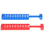 2 pi�ces compteur de score pour baby - foot avec chiffres rouges et bleus
