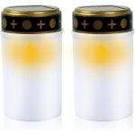 2 pi�ces eclairage led la lampe de cimeti�re, bougie de tombe pour lampes, blanc bougie de cimeti�re, ...