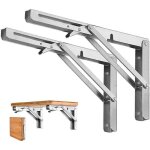 2 pi�ces equerre - 250mm etag�re pliante en acier inox support console pliable equerre pour etagere murale ...