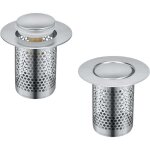 2 pi�ces filtre � evier en acier inoxydable cuisine, 33 � 51. 3 mm grille douche, bonde evier pop - up ...