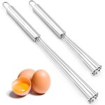 2 pi�ces fouet cuisine, fouets en acier inoxydable avec agitateur � billes fouet patisserie pour cuisiner ...