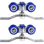 2 pi�ces galet porte coulissante, roulette porte coulissante en acier inoxydable, peut tourner � 360�, ...