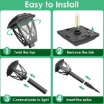 2 pices lampes de jardin pour terrasse clairage paysager  nergie solaire lumires de dcor de patio ...