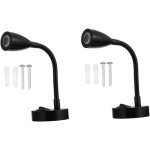 2 pices lampes de lecture spot led interrupteur rglable lampe de chevet murale lumire intrieure camping ...