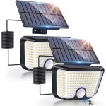2 pi�ce lampe solaire exterieur detecteur de mouvement, 155 led eclairage angle 270� projecteur solaire ...