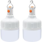 2 pi�ces lanterne camping led, lampe camping usb rechargeable puissante lampe exterieur, 3 modes luminosit�, ...