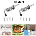 2 pi�ces loquet ressort robuste inox, 10 x 128mm boulons � ressort en acier inoxydable, barrel bolt pour ...