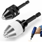 2 pi�ce mandrin perceuse, mandrin autoserrant hexagonale 6. 35mm (1 / 4 ), mandrin pour visseuse capacit� ...