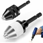 2 pi�ce mandrin perceuse, mandrin autoserrant hexagonale 6. 35mm (1 / 4 ), mandrin pour visseuse capacit� ...