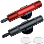 2 pi�ces marteau de s�curit� pour voiture, avec morceaux de verre et supports, 2 - en - 1 marteau brise ...
