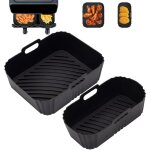 2 pi�ces moule silicone air fryer pour moulinex easy fry dual ez9018 5, 2 / 3, 1 l, air fryer accessoires ...