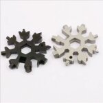 2 pi�ces outil multifonction, flocon de neige 18 en 1, porte - cl�s tournevis ouvre, outil portable flocon, ...