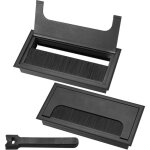 2 pi�ces passe c�bles encastrables bureau?noir?, 160x80 mm, avec joint brosse, 10 pi�ces serre - c�bles ...