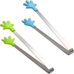 2 pi�ces pince cuisine, pince cuisine silicone, pince � glace, pince cuisine inox, pince silicone cuisine, ...