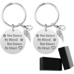 2 pi�ces porte - cl�s meilleur ami cadeau d'anniversaire meilleure soeur amiti� porte - bonheur,