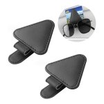 2 pices porte lunettes pour voiture, porte - lunettes en cuir pour voiture, cintre de lunettes en cuir ...