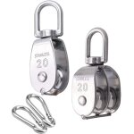 2 pi�ces poulie � c�ble , poulie en acier inoxydable 304, r�a, capacit� de charge 75 kg pour corde de ...