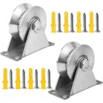 2 pi�ces poulie de levage mouflage inox, v - poulies simple pour cable, 48mm poulie avec roulements, ...