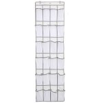 2 pices range chaussures  suspendre sur la porte, sac de rangement suspendu avec 24 poches, rangement ...