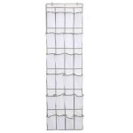 2 pices range chaussures  suspendre sur la porte, sac de rangement suspendu avec 24 poches, rangement ...