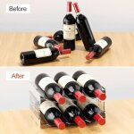 2 pi�ces range porte bouteille vertical vin frigo, casier empilable bouteille polystyrene, peut contenir ...