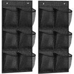 2 pi�ces rangement chaussures porte avec 6 poche, rangement chaussures suspendus, chaussures � suspendre ...
