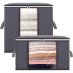 2 pi�ces rangement de v�tements organisateur, sac de rangement pour v�tements avec couvercle poign�e ...
