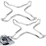 2 pi�ces r�ducteur universel de cuisini�re � gaz, support pour cuisini�re en acier inoxydable 10 cm r�ducteurs ...