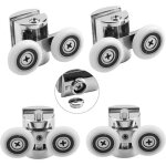 2 pi�ces roulette porte coulissante douche 23mm, antirouille galets de porte de douche, pour cabine de ...