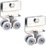 2 pi�ces roulette porte coulissante douche galets - roues accessoires roulement m�talliques roue suspendue ...