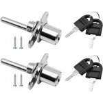 Aougo - 2 pices serrure  ?tiroir avec cl pour meubles serrure  piston pour classeurs armoire vitrine, ...