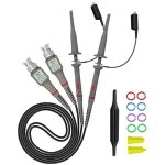 2 pices sondes  pince oscilloscope 100 mhz p6100 avec kit d'accessoires 1x 10x universelles sondes ...