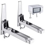 2 pices supports micro ondes en 304 acier inoxydable, support micro ondes avec bras extensible, avec ...