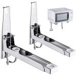 2 pièces supports micro ondes en 304 acier inoxydable, support micro ondes avec bras extensible, avec ... 2 pièces supports micro ondes en 304 acier inoxydable, support micro ondes avec bras extensible, avec ...
