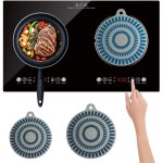 2 pi�ces tapis de protection plaque induction, protege plaque induction silicone, 18cm / 22cm, anti - ...