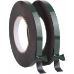 2 rouleau 12mm ruban adh�sif double face, scotch double face extra fort de montage imperm�able pour les ...