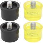 2 set rubber striking head hammer tips de remplacement accessoires mallet blackdia jaune 25 mm
