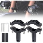2 supports de fixation pour phare de fourche avant, tube de support rond pour moto, collier de serrage ...