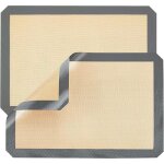 2 tapis de cuisson en silicone, 30 � 21 cm, r�sistants � la chaleur, gris, pour micro - ondes, id�al ...
